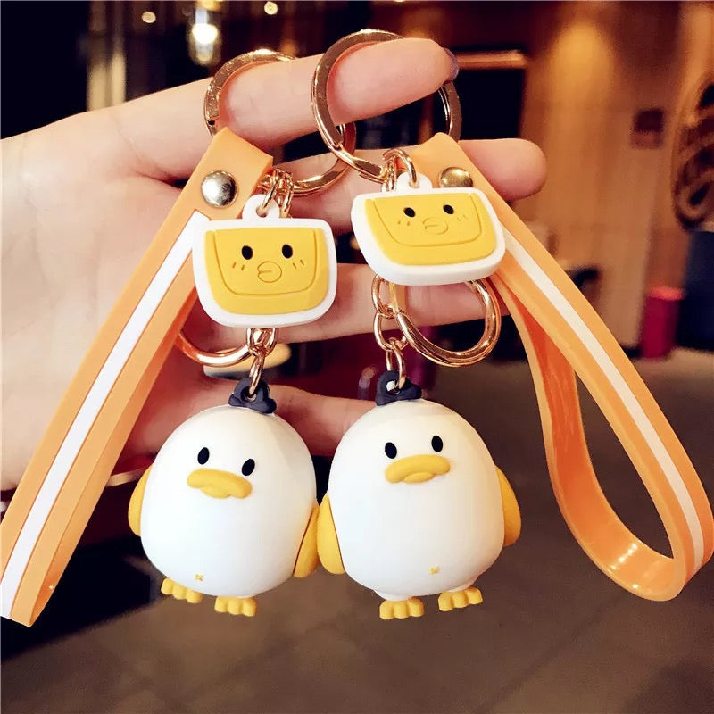 Porte-Clés Gros Canard Blanc