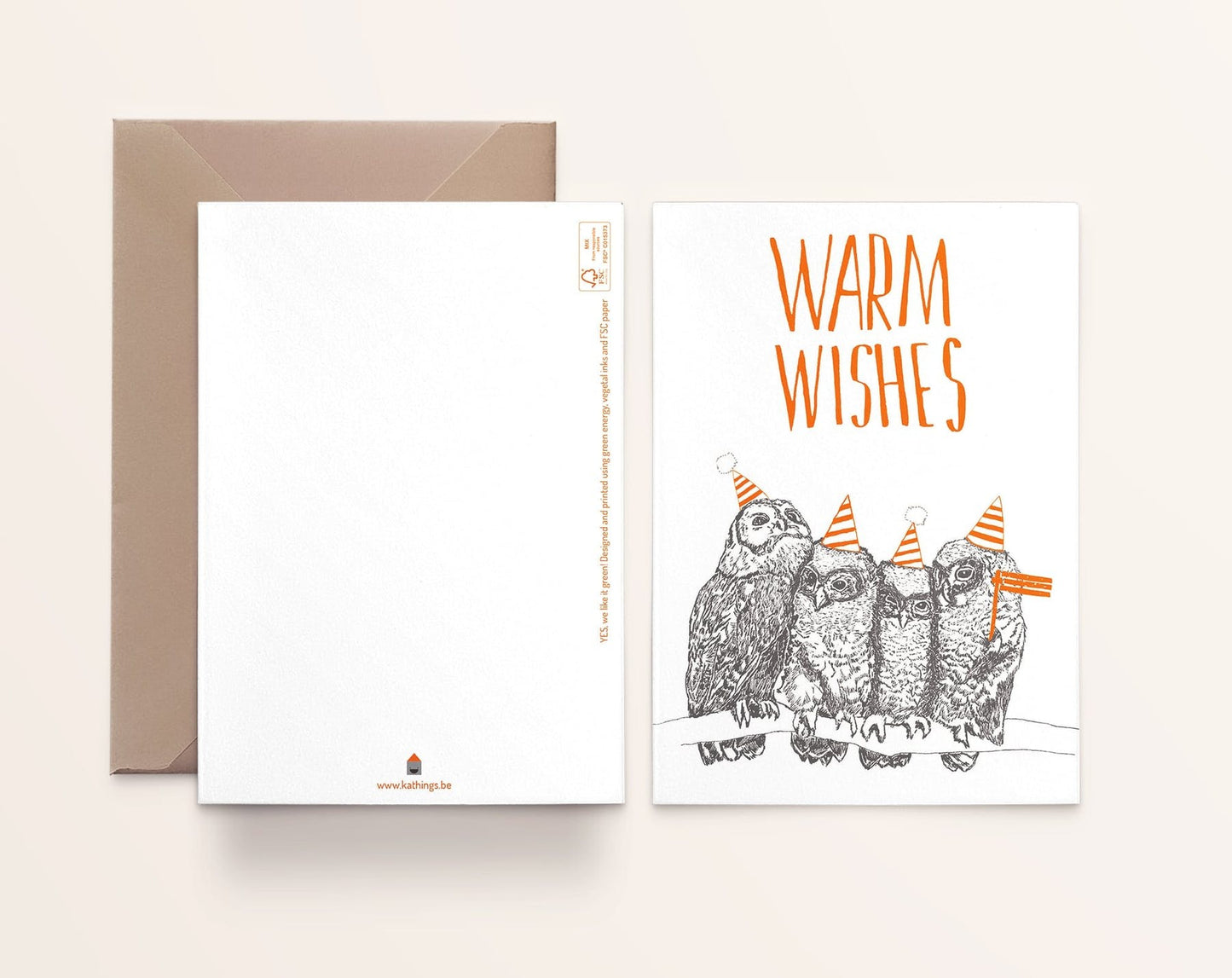 Carte d'Anniversaire Hiboux