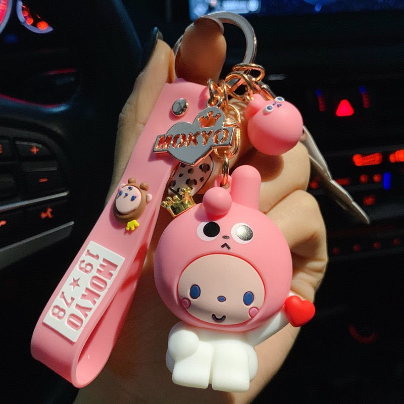 Porte Clés Singe Lapin Cœur