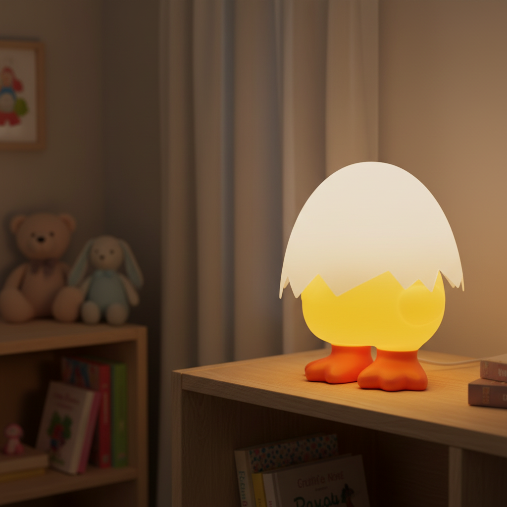 Yellow Duck Eggshell Nightlight
