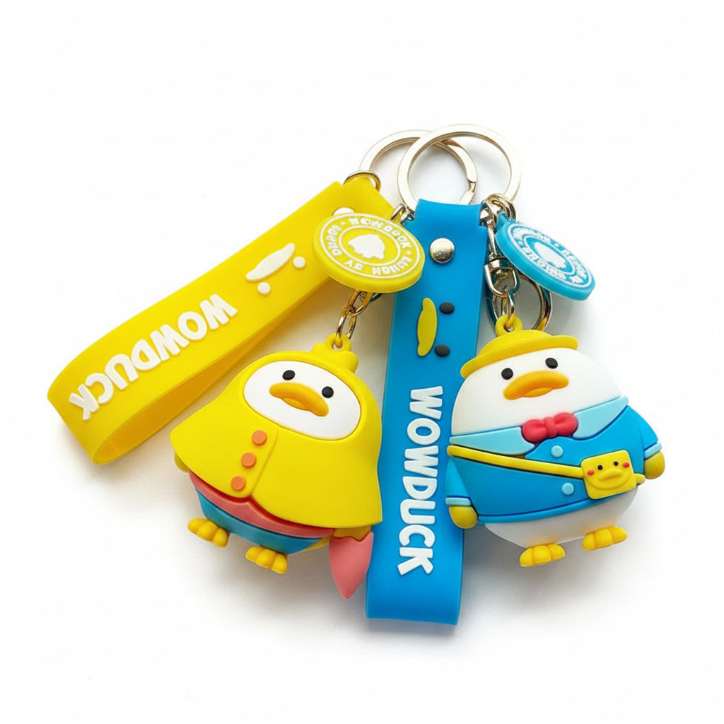 Porte Clés Canard Ciré Jaune
