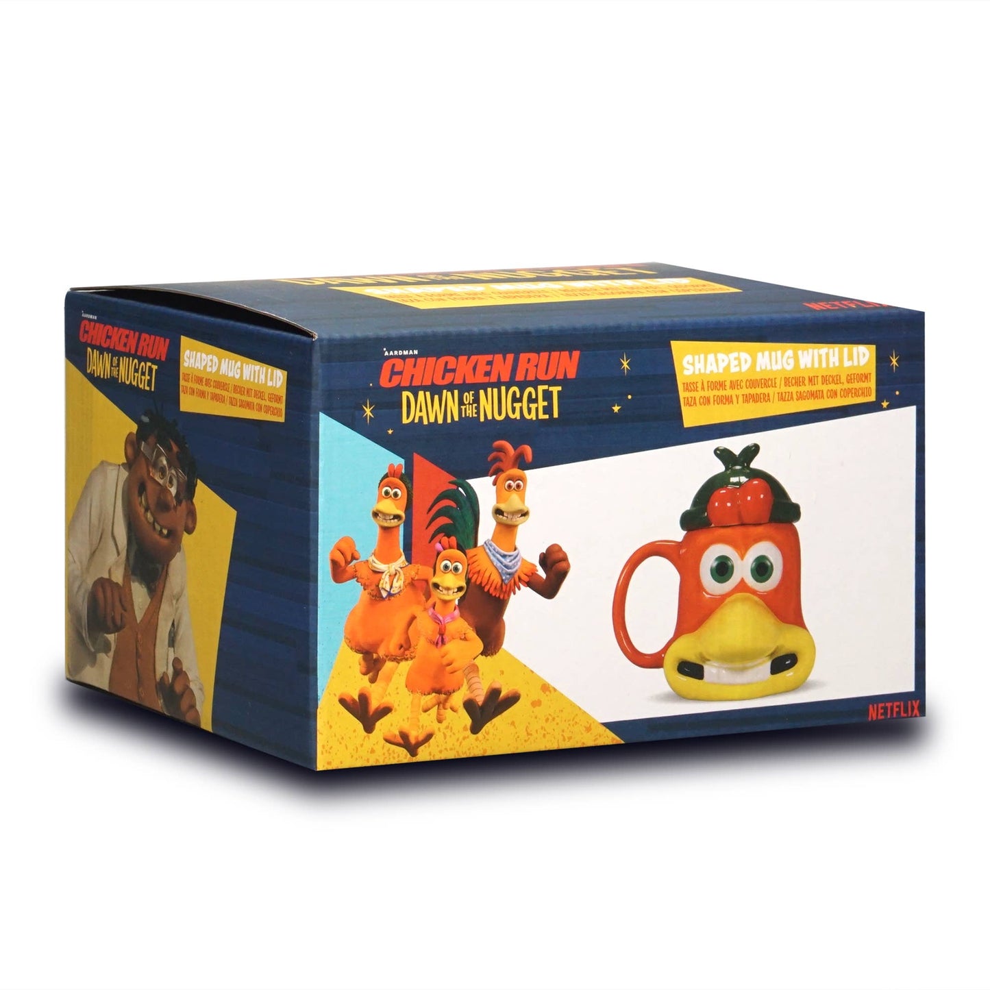 Cup-shaped can with lid (300 ml) - Chicken Run (Ginger)