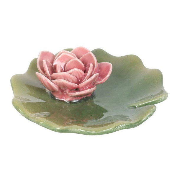 water lily trinket dish and incense holder