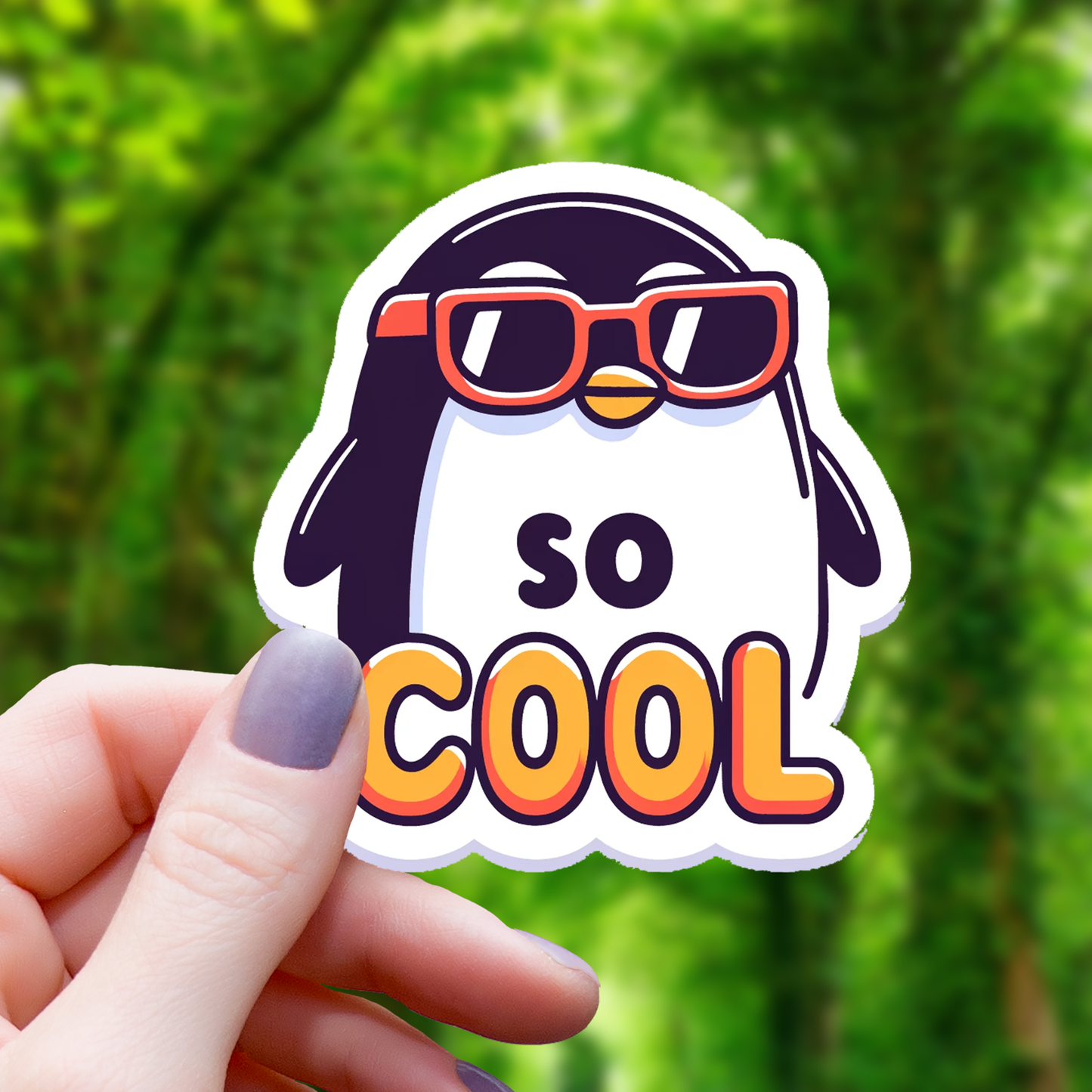 “So Cool” Penguin Sticker