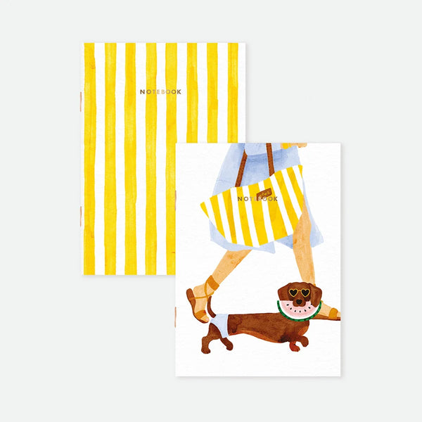 Summer Dachshund - A6 DUO Pocket Notebook