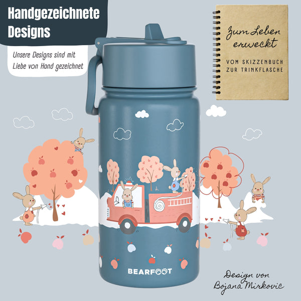 Thermo Kids Stainless Steel Drinking Bottle - Firefighter