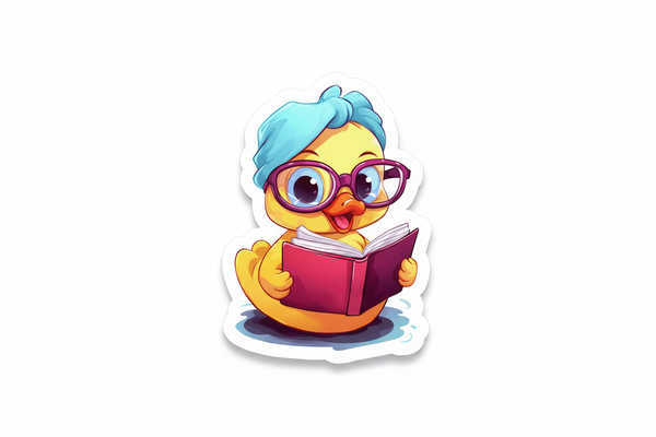 Duck Reader Sticker