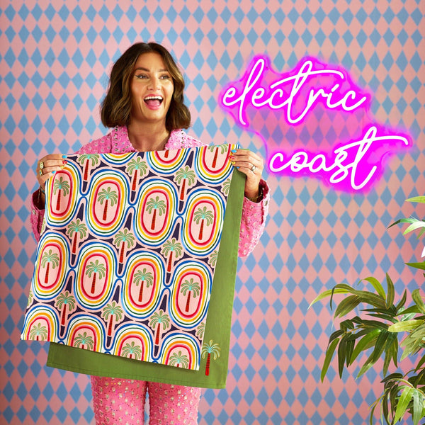 Electric Coast Palm Tree Tea Towels - Set of 2
