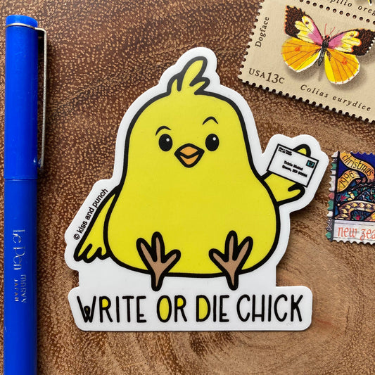 Chick Sticker "Write or Die Chick"