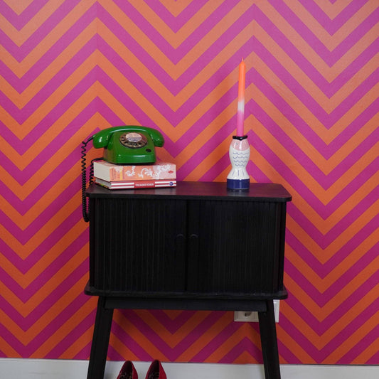 Candlestick - Fish - Blue/White/Pink - 7x7x16.5cm