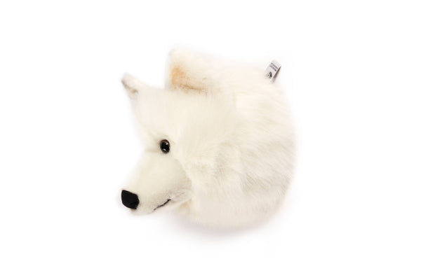 Lucy le loup blanc : déco murale - tête moyenne - Wild & Soft