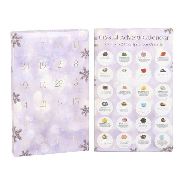 24-Day Crystal Christmas Advent Calendar with Gemstones