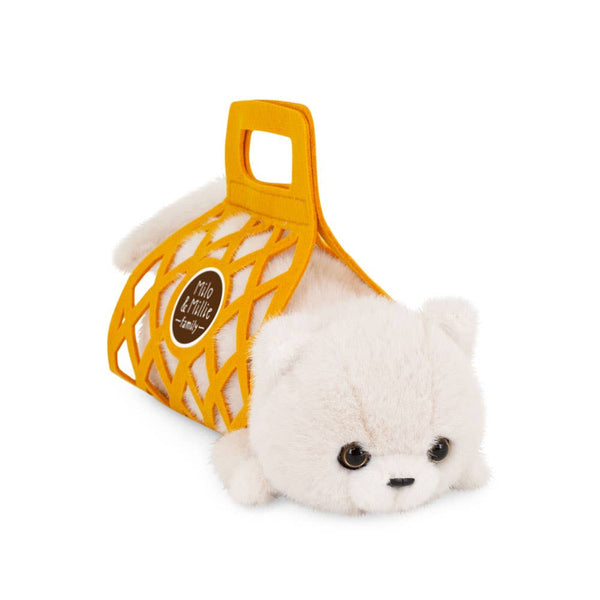 Milo & Millie Plush Toy, Milo the White Cat (35 cm) - 0+