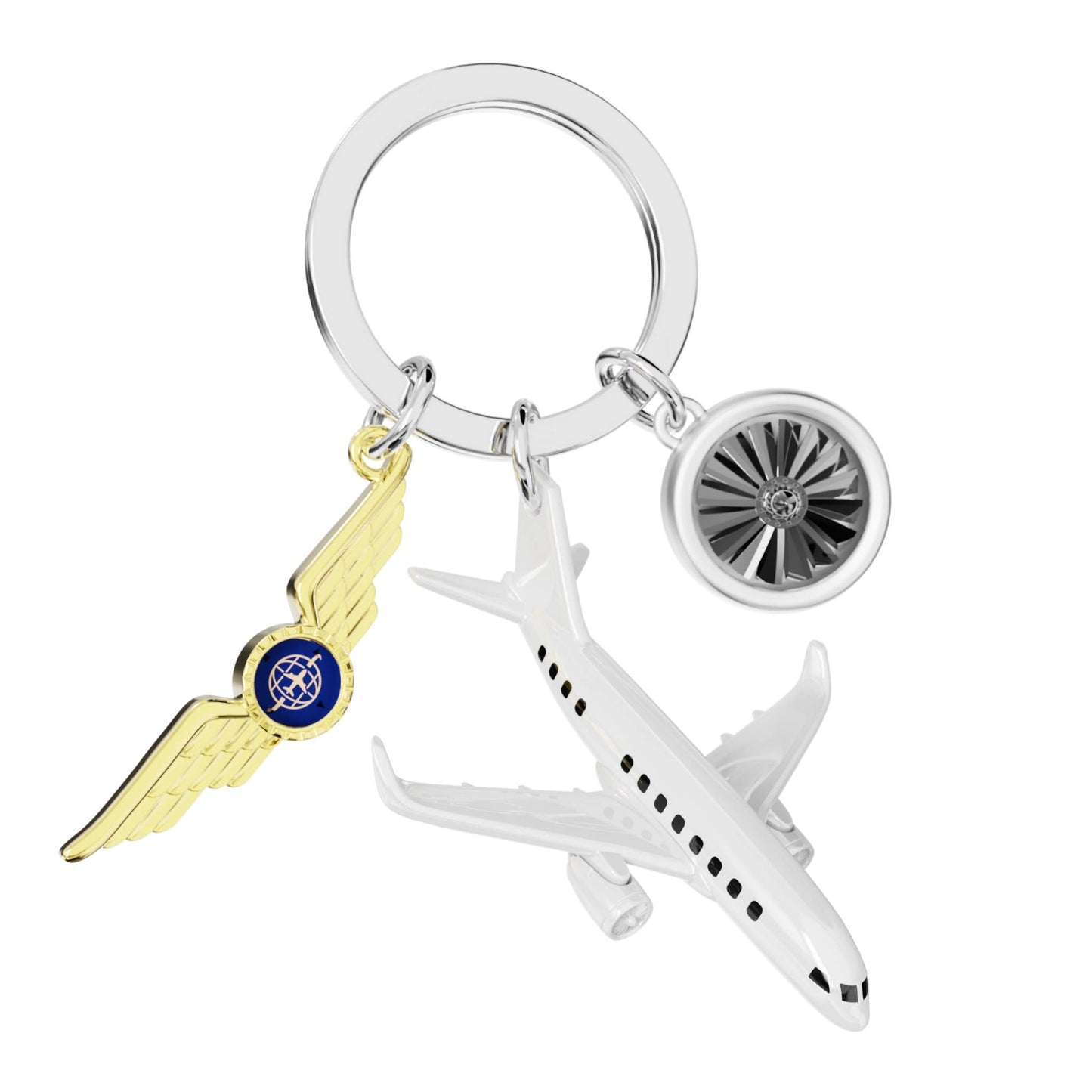 porte cles pilote davion metalmorphose