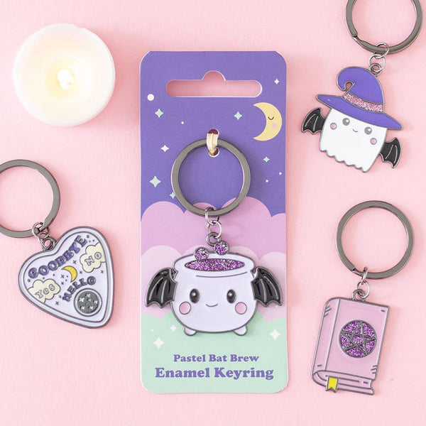 Kawaii Pastel Goth Cauldron Keychain