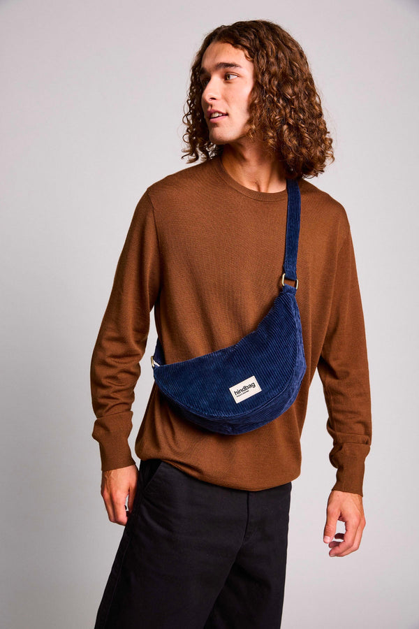 Andrea Velvet Navy Bum Bag