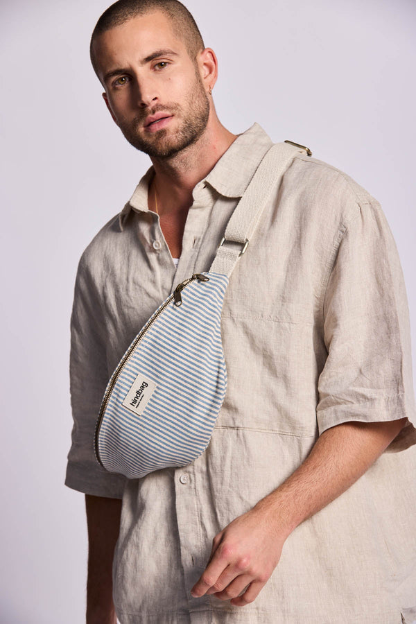 Olivia Blue Stripe Belt Bag
