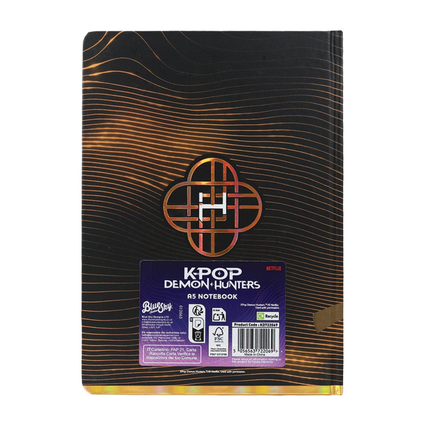 KPop Demon Hunters - A5 Notebook - Gold
