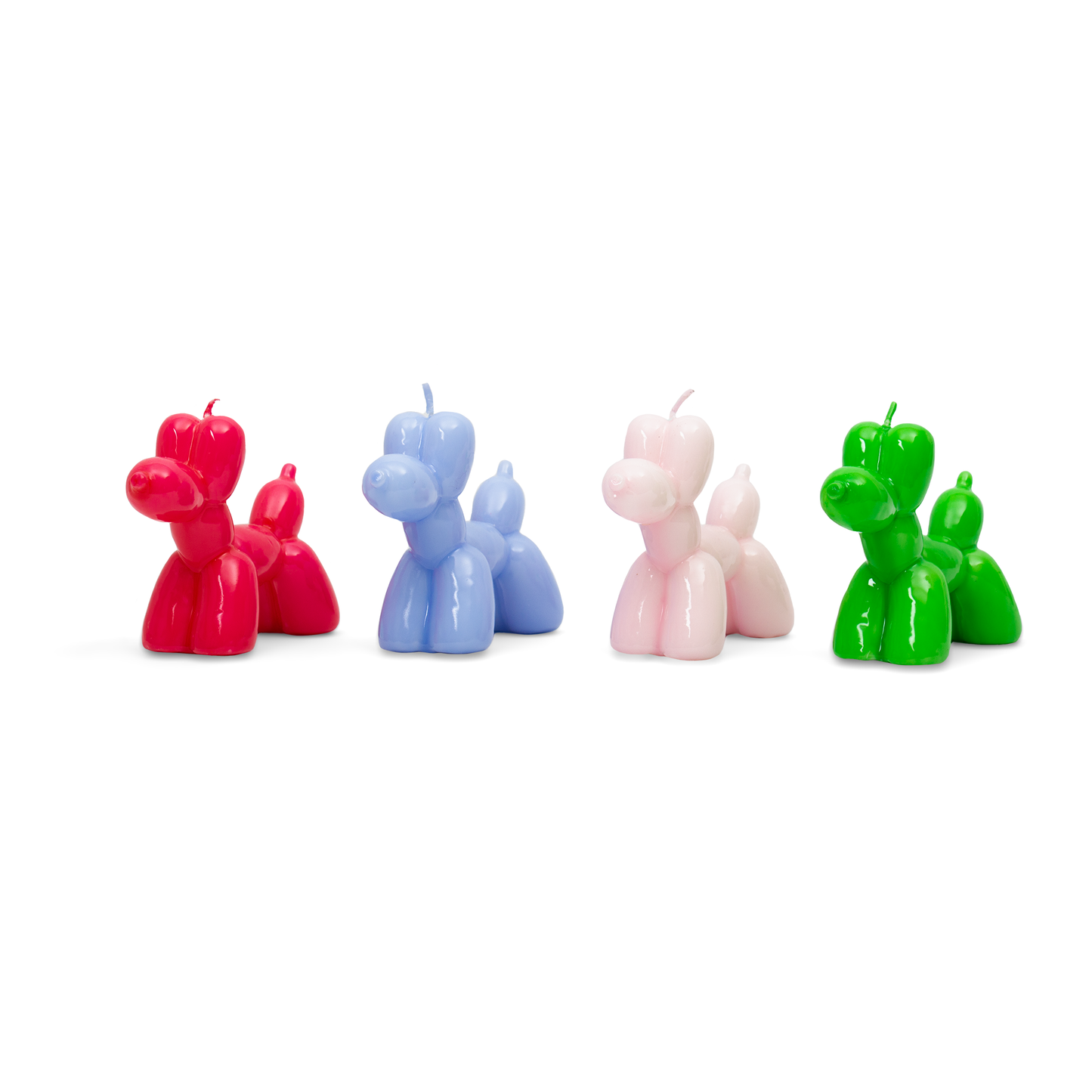 Roze ballonhond kaars