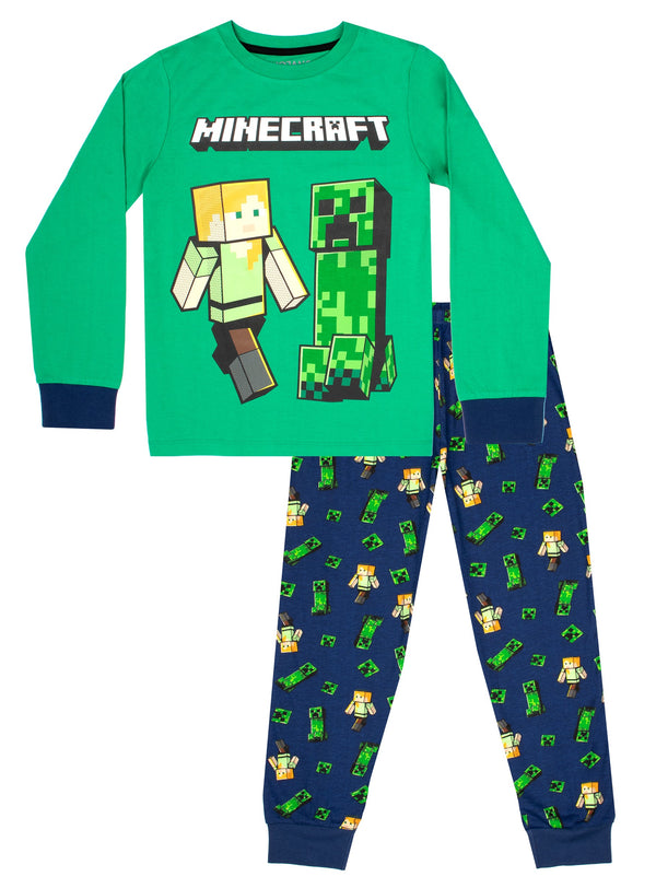 Pyjama Minecraft – vert & bleu