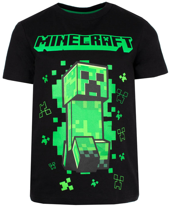 T-shirt Minecraft – Creeper T-shirt – noir