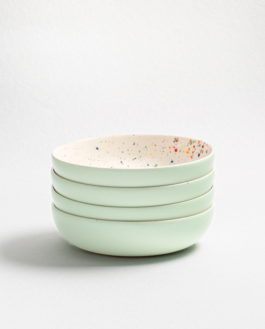 Breeze Party In Stoneware Pasta Plate 21cm Green