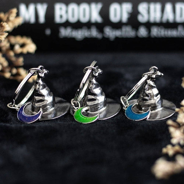 Set of 3 Sisters of the Coven witch hat keychains