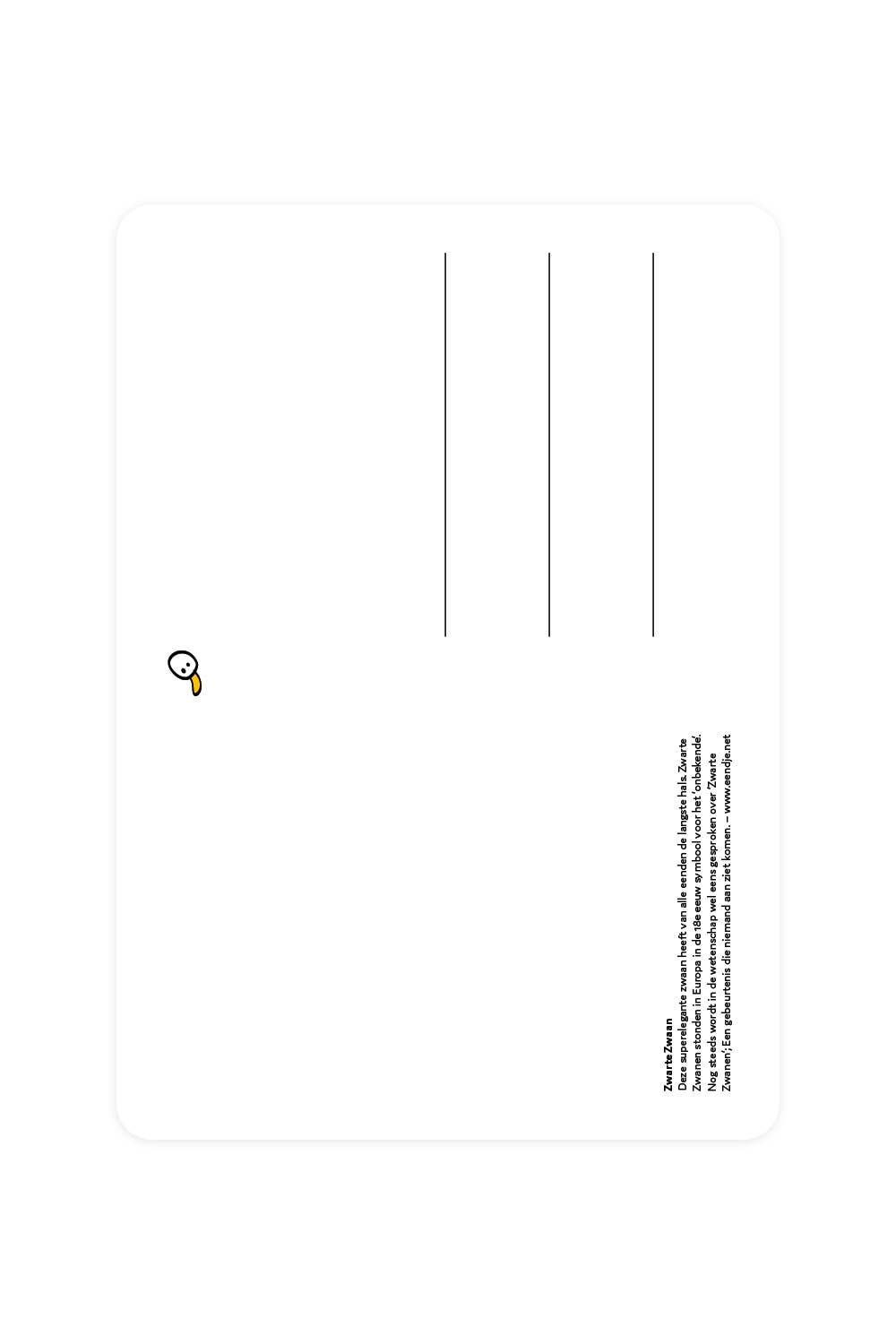 Carte postale avec Black Swan