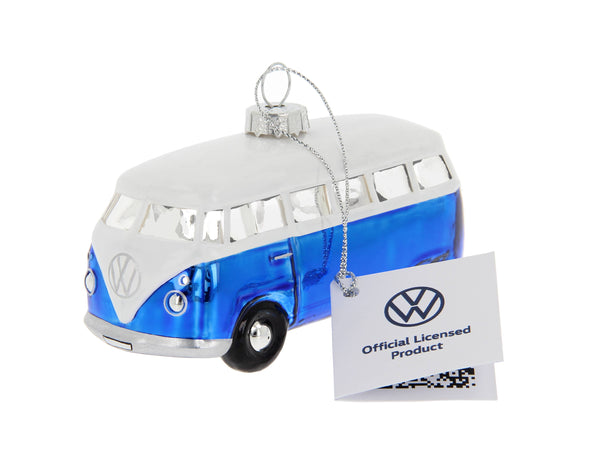 VW T1 Bus Christmas Decoration Blue & White