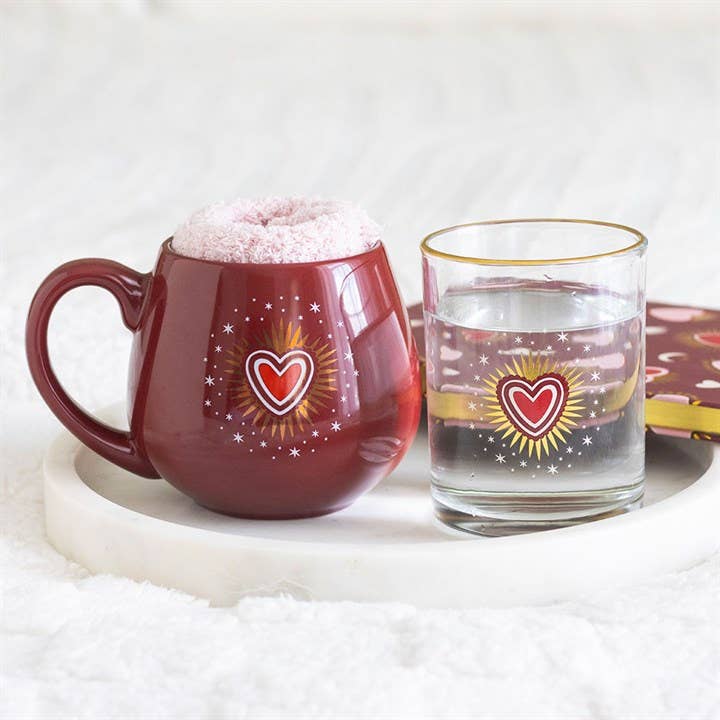 Sacred Heart Valentine's Day Mug and Socks Set