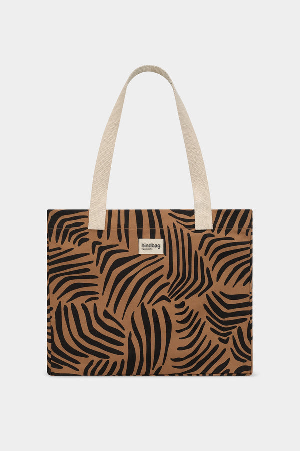 Claude Zebra tote bag cinnamon