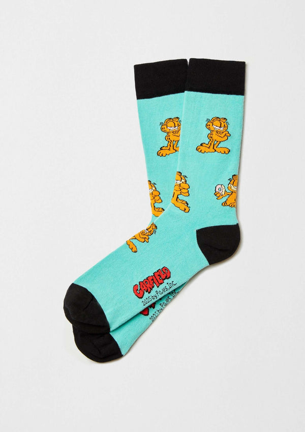 Chaussettes BeGarfield Poses Bleu Turquoise – Besocks