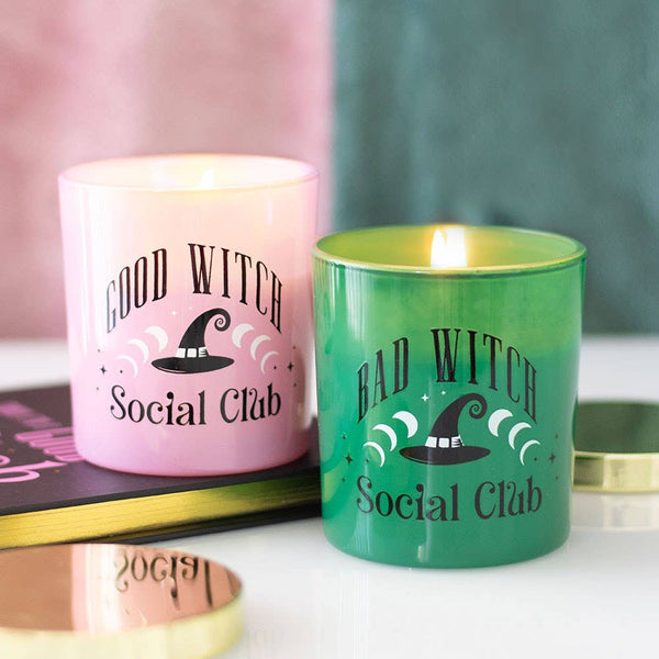 Set of 2 scented candles: Good Witch and Bad Witch