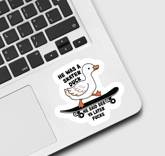 Skater Duck Sticker