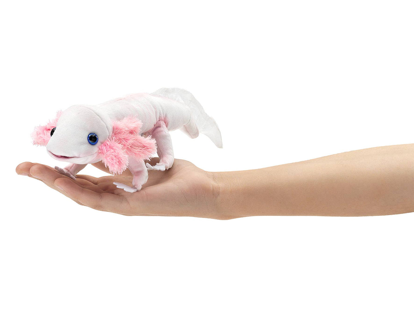 Marionnette à doigt Axolotl Blanc Folkmanis réaliste