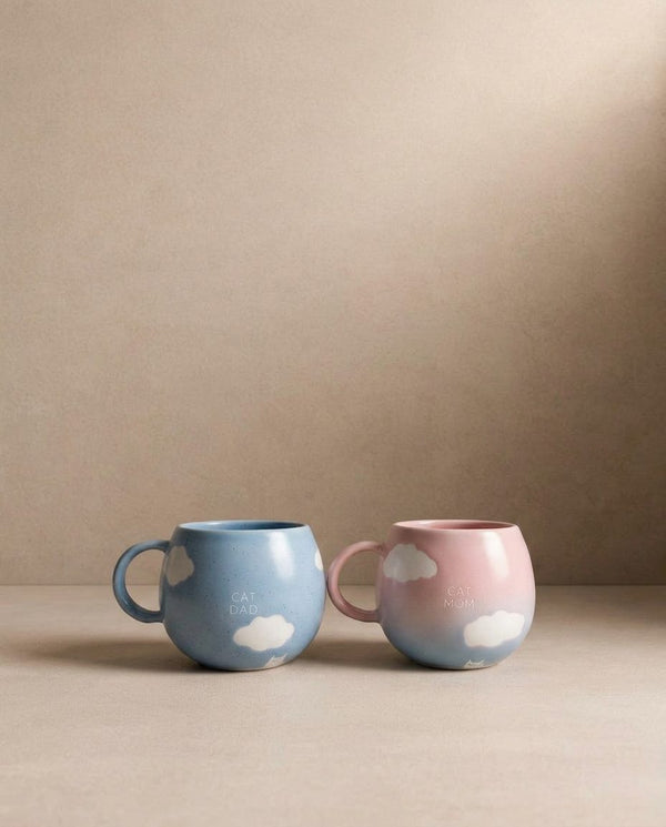 Cloud Mix Sunset Collection Mug 250 ml Chat Maman & Papa Ensemble 2 Pièces