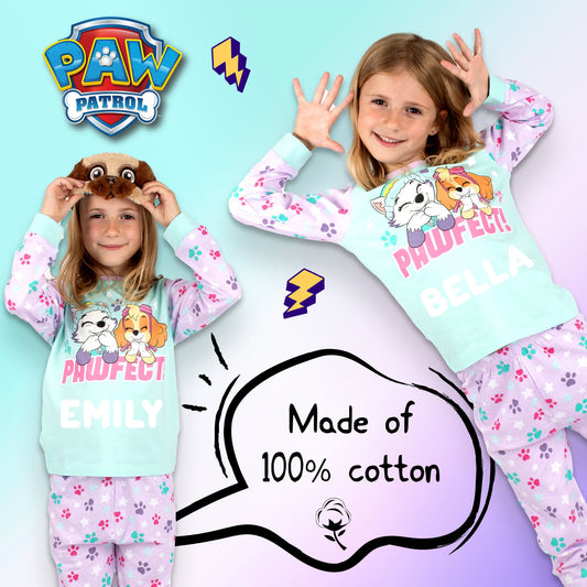Paw Patrol Personalised Pyjamas - Skye & Everest