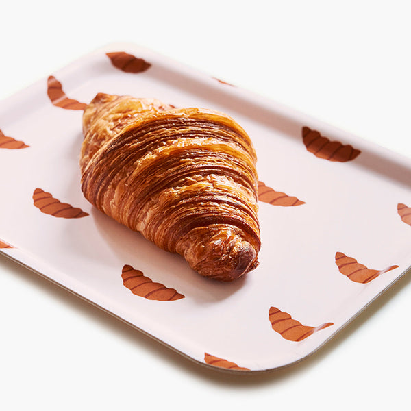 CROISSANT Peach Rectangular Serving Tray - 27x20 cm