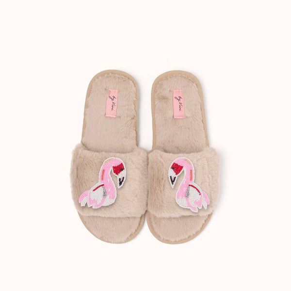 Setje speldjes voor slippers - Flamingo
