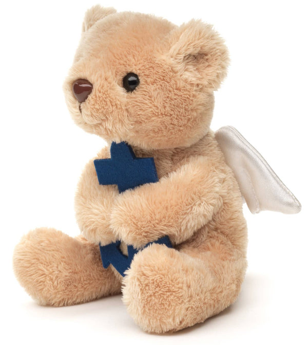 Ourson ange gardien avec ancre bleue - Peluche Uni Toys