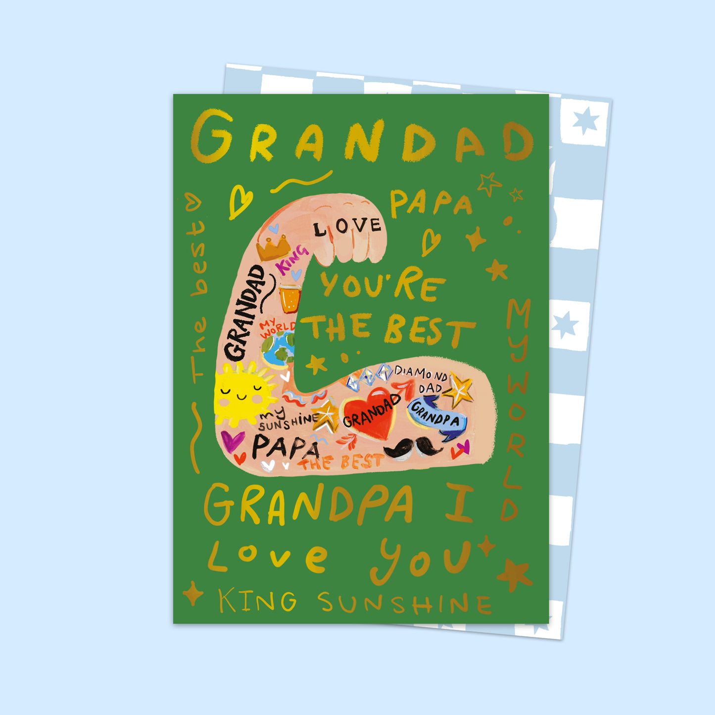 Grandfather Strong Arm Tattoo Card