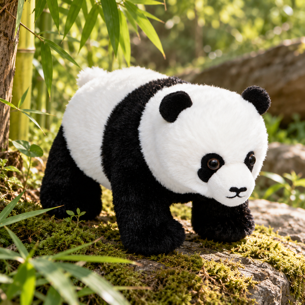 Panda vert en peluche réaliste de la collection All About Nature