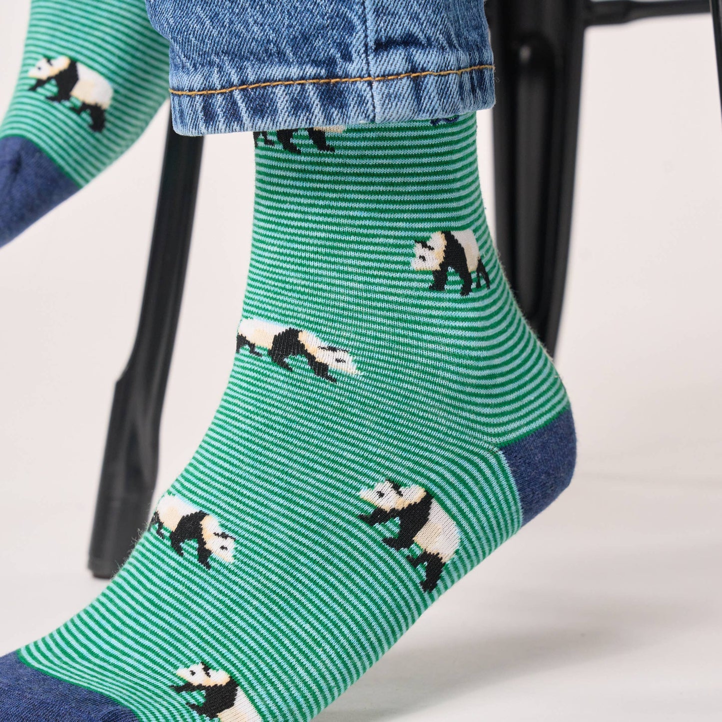 Animal combed cotton socks - Panda