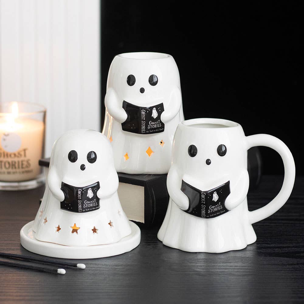 Halloween "Ghost Stories" tealight and incense cone holder