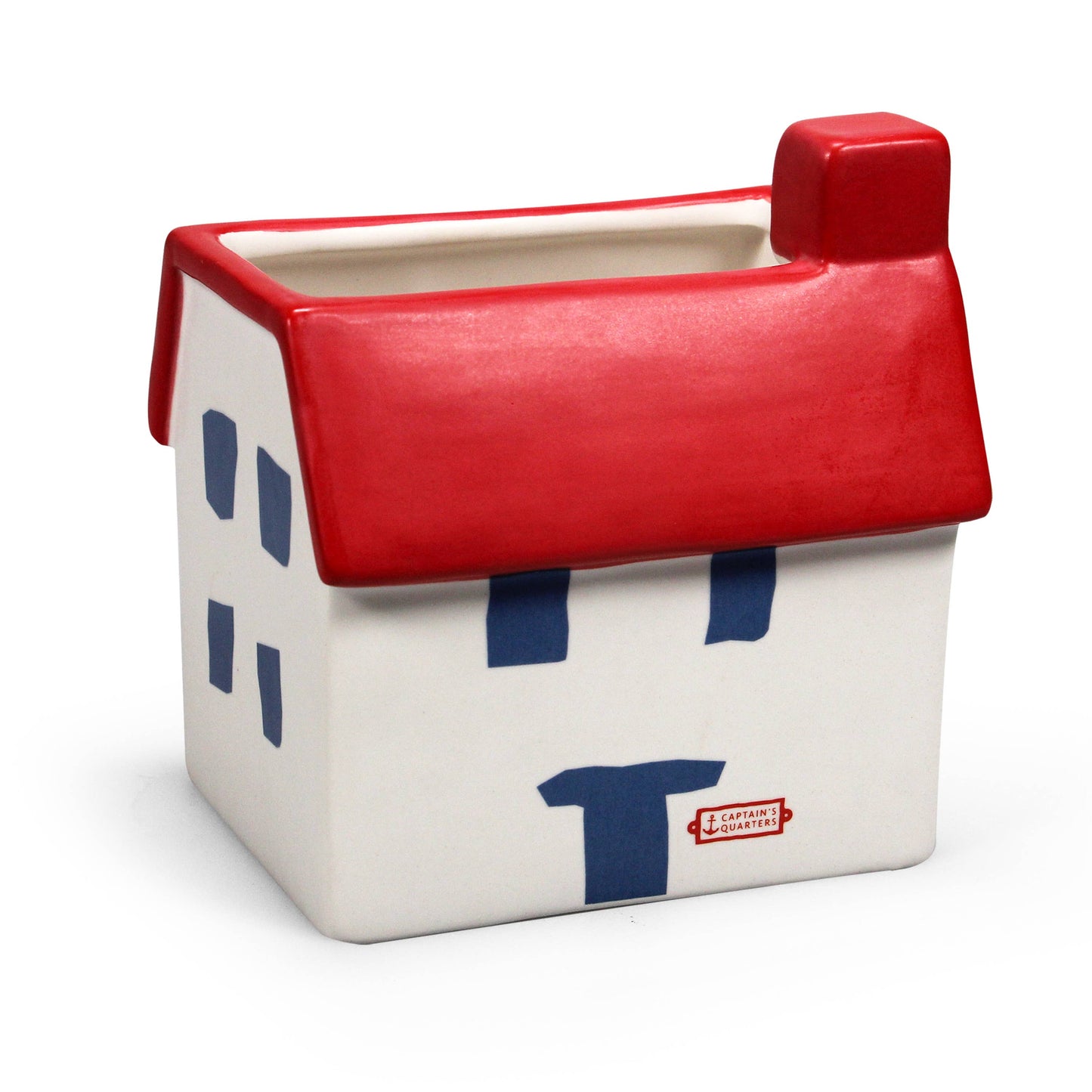 Coastal Beach Holiday House-Shaped Ceramic Flower Pot