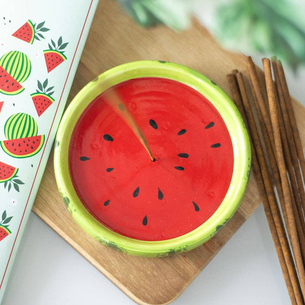 Watermelon ceramic incense holder