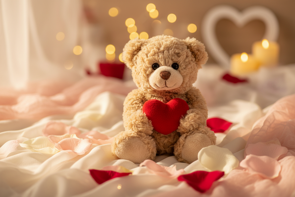 Peluche Teddy Beige avec Cœur – 20 cm - Teddy Hermann