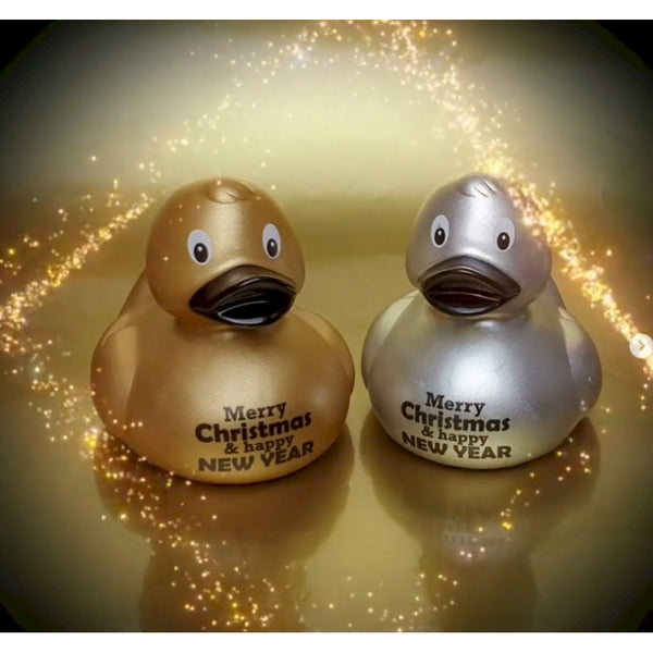 Canard "Merry Christmas & Happy New Year" - Doré - Dutch Ducky - vue 2