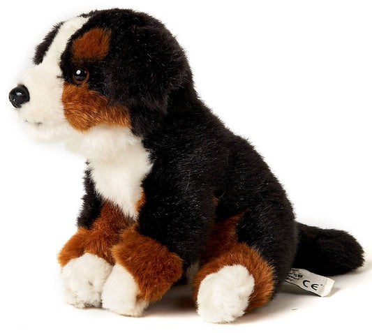 Pluche Berner Sennenhondpuppy, zittend