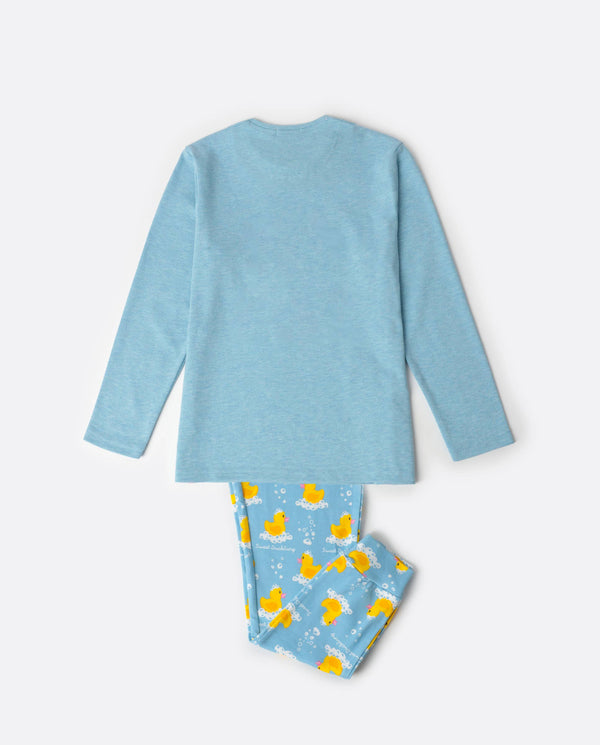 Long-Sleeved Children's Pajamas - "Sweet Duckling" Duck